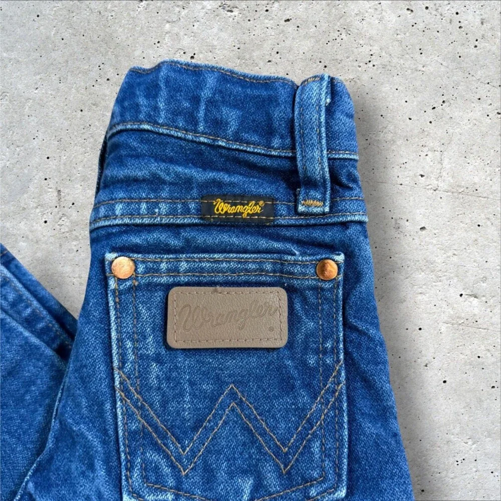 Wrangler Toddler Boys Jeans 3T Slim Cowboy Cut Blue Denim Straight Leg 1013MWZ